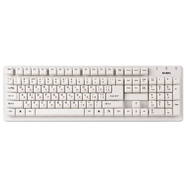Клавиатура SVEN Standard 301 USB (белый)